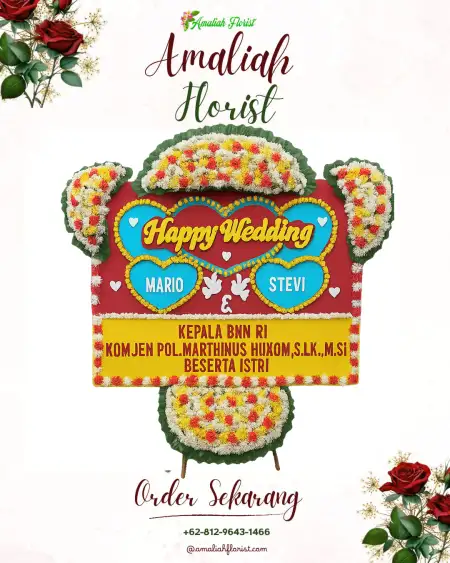 Papan Bunga Pernikahan 2 Ulu